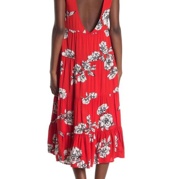 NWT Free People Floral Tiered Rita Midi Dress - Picture 10 of 12